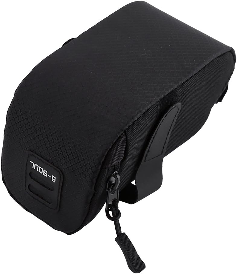 woobles Bike Rear Bag, Super Light Bike Saddle Bag Cycling Storage Bag Under-seat Strap-On Pouch for Fun Riding(Black) - Image 2